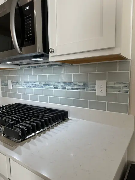 Subway Tile and Glass Mosaic Backsplash Installation in Jacksonville