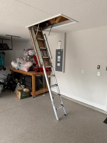 Attic Ladder Installation in Jacksonville Beach — garage organization